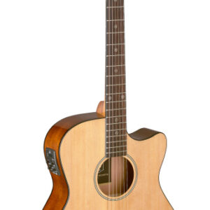 J.N GUITARS BES-ACE N Naturelkleurige elektro-akoestische gitaar, auditoriummodel met massief sparren top, Bessie-serie