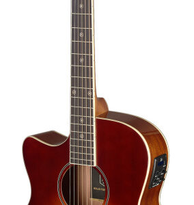 J.N GUITARS BES-ACE DCB LH Dark cherryburst elektro-akoestische auditoriumgitaar, massief sparren top, linkshndg, Bessie-serie