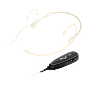 STAGG SUW 12H-BE Draadloze microfoonheadset, huidkleurig, met zender en ontvanger