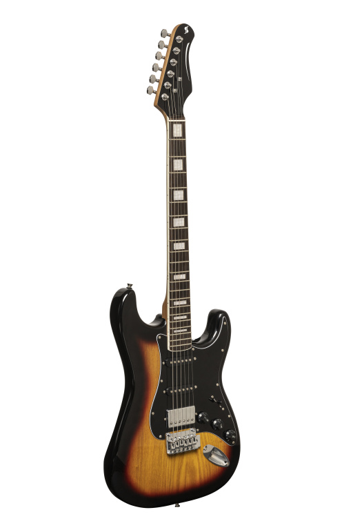 STAGG SES-60 SNB Elektrische gitaar met massieve essen body, Sunburst