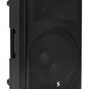 STAGG AS15B EU+UK Actieve tweeweg 15" luidspreker op batterij, klasse AB, Bluetooth met TWS, 2 UHF micros, 200 watt