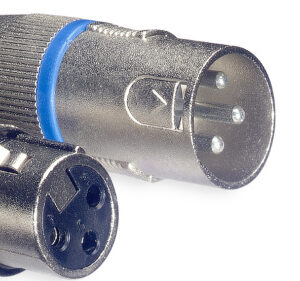 STAGG SMC6 BL Microfoonkabel, XLR/XLR (m/v) met blauwe ring, 6 meter