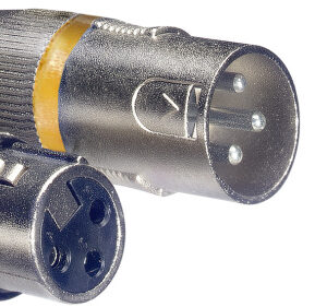 STAGG SMC6 YW Microfoonkabel, XLR/XLR (m/v) met gele ring, 6 meter