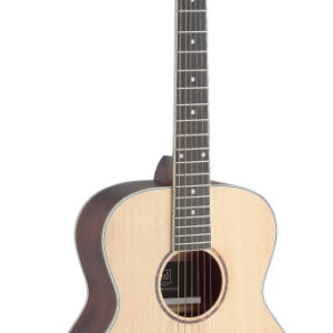 J.N GUITARS ASY-A MINI Asyla-serie akoestische 4/4 auditorium reisgitaar met massief sparren bovenblad