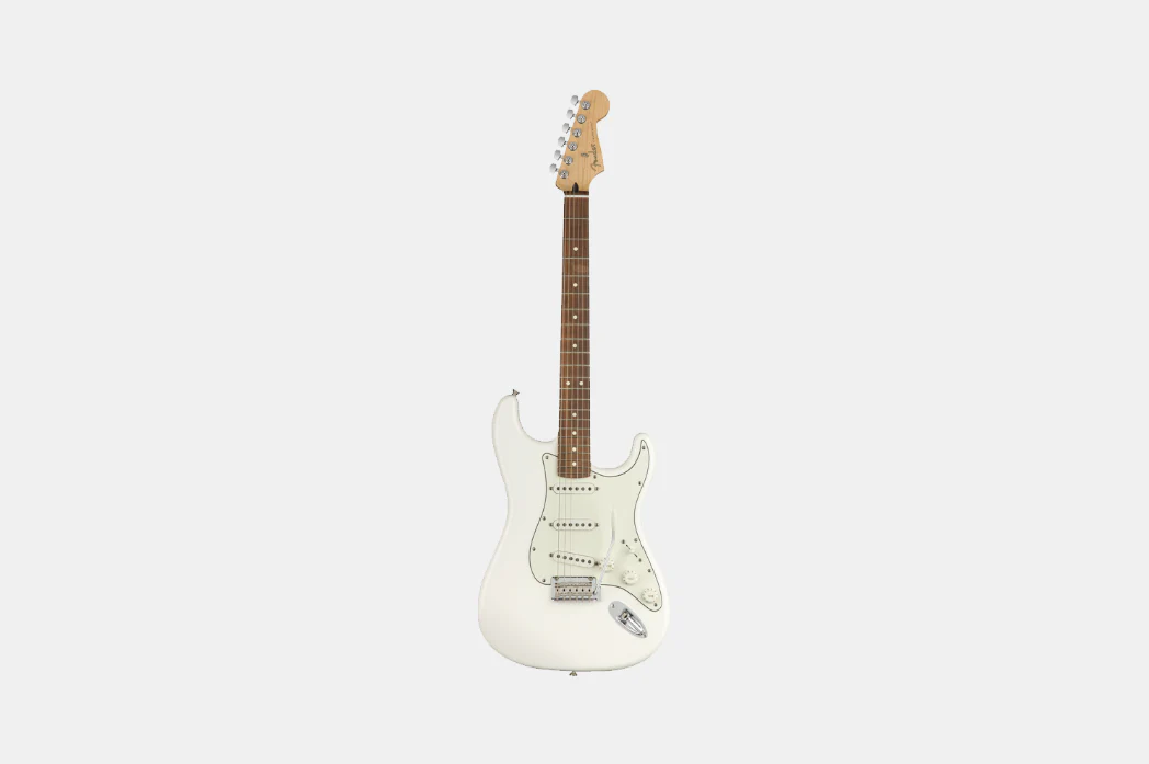 ギター Fender Player Stratocaster Polar White Fender Player Stratocaster Polar White PF - Van der Zwaag Muziek